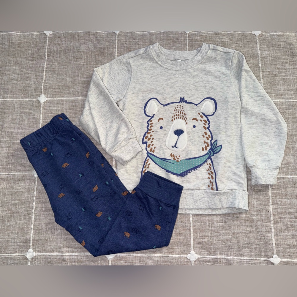 Carter's Long Sleeve Tees Gray and Blue Casual Wear